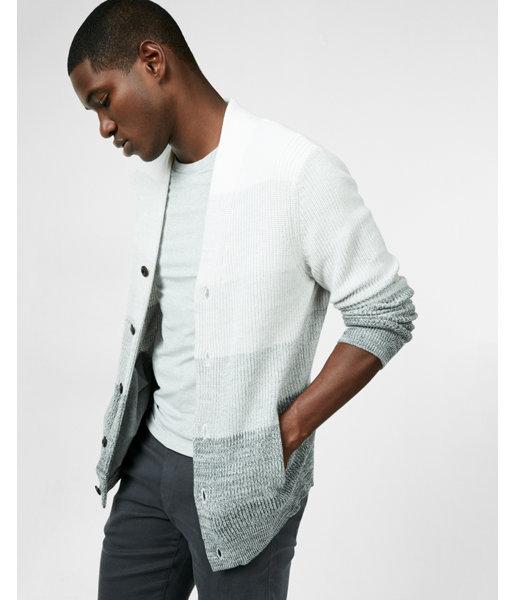 Express Ombre Shawl Collar Cardigan