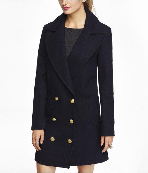 Womens Drop Double Breasted Coat