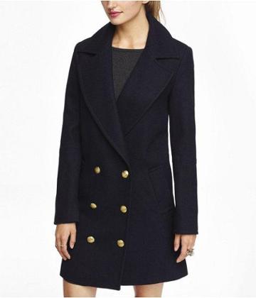 Womens Drop Double Breasted Coat