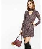 Express Womens Vine Print Cut-out Trapeze Choker Dress