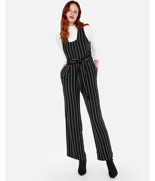 Express Womens Stripe Tie Front Wide