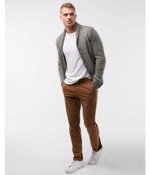 Express Mens Shawl Neck Cardigan