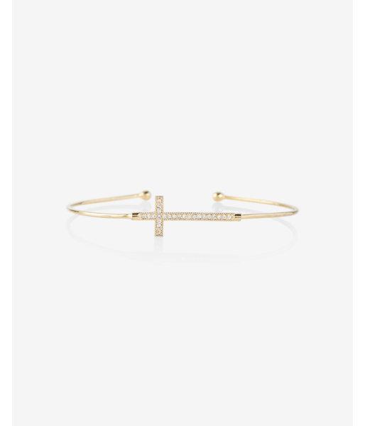 Express Pave Cross Thin Bangle