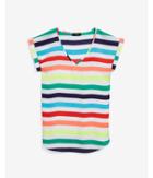 Express Womens Love Unites Rainbow Striped V-neck Gramercy Tee