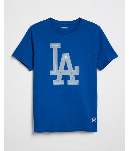 Express Mens Los Angeles Dodgers Crew Neck Tee