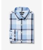 Express Mens Slim Plaid Non-iron Performance