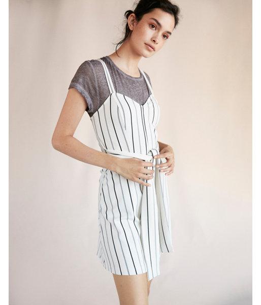 Express Womens Print Tie Waist Fit And Flare Dress