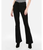 Express Womens High Waisted Black Bell Flare Jeans