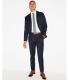 Express Mens Slim Navy Wool-blend 365 Comfort Stretch