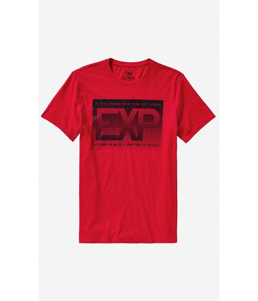 Express Men's Tees Gradient Dot Exp Graphic Tee