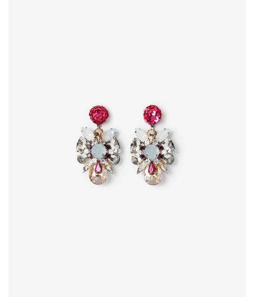 Express Womens Mixed Stone Drop Earrings