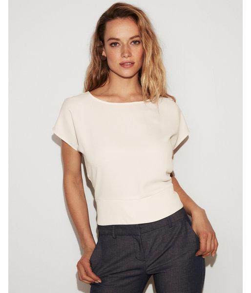 Express Womens Short Sleeve Cropped Dolman Tee