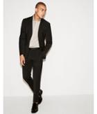 Express Mens Express Mens Extra Slim Black Wool-blend Performance Stretch Stripe