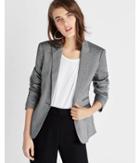 Express Womens 24 Inch Linen-blend One Button Jacket