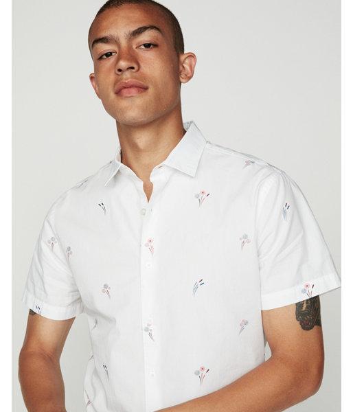 Express Mens Slim Firework Print Short