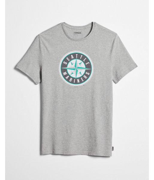 Express Mens Seattle Mariners Crew Graphic Tee