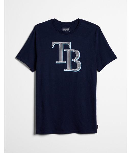 Express Mens Tamba Bay Rays Crew Neck Graphic Tee