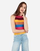 Express Womens Striped Tie Sweater Halter Top