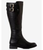 Express Womens Black Quilted Riding Boot