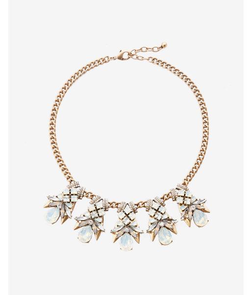 Express Mixed Stone Pendant Statement Necklace