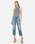 Express Womens Express One Eleven Ribbed Mock Neck Crop Top
