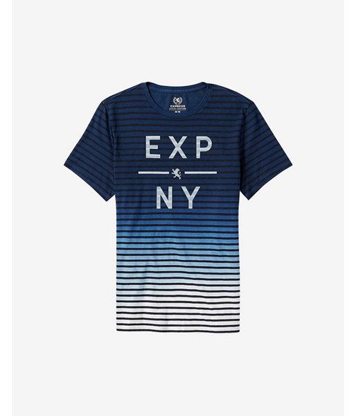 Express Mens Dip Dye Exp Dash Graphic T-shirt