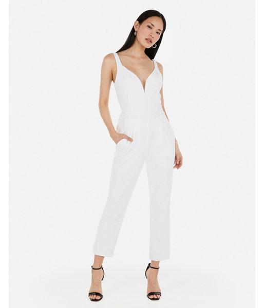 Express Womens V-wire Sweetheart Neck Jumpsuit