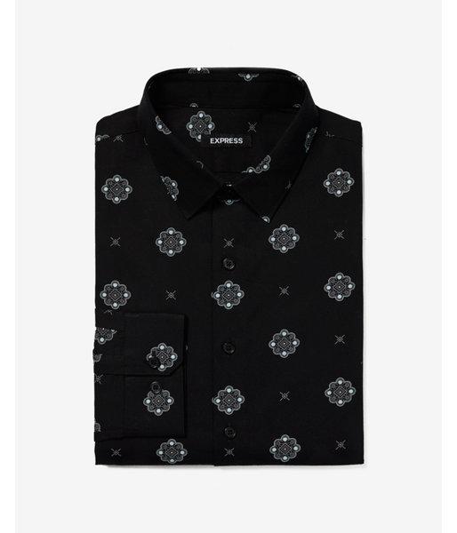 Express Mens Slim Geo Print Dress