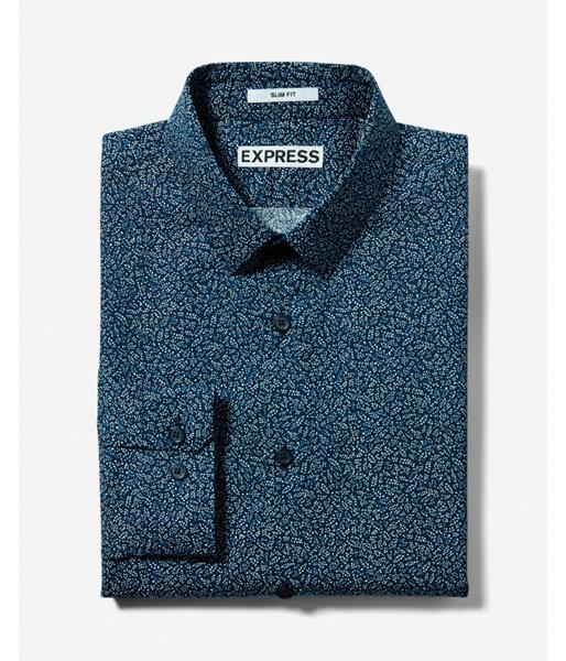 Express Mens Slim Fit Pattern Cotton Dress