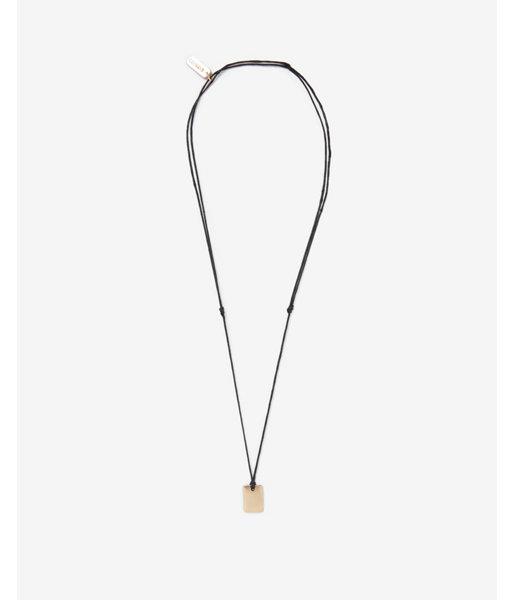 Express Mens Square Pendant String Necklace