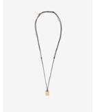 Express Mens Square Pendant String Necklace