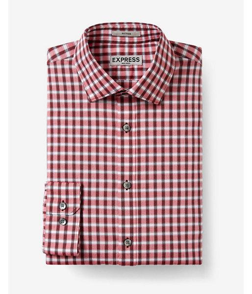 Express Mens Slim Fit Check Non-iron Dress
