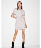 Express Womens Heathered Tie Front Dolman Dress