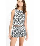 Express Women's Shorts Crocheted Lace Side Zip