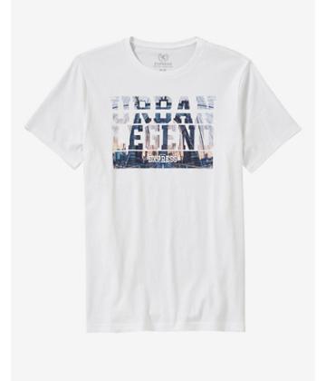 Express Mens White Urban Legend Graphic T-shirt