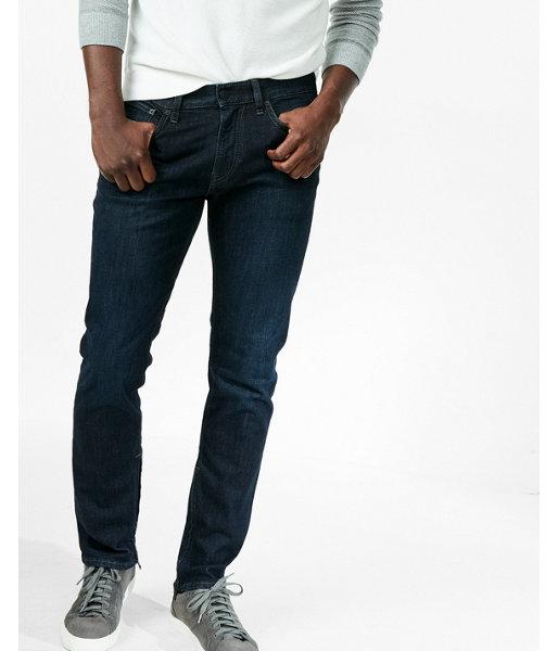 Express Skinny Dark Wash Stretch Zip