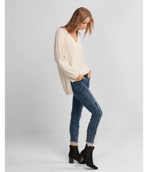 Express Womens Oversized Deep V-neck Tunic