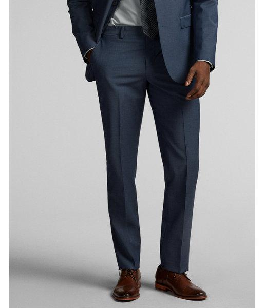 Express Mens Express Mens Slim Photographer Blue Performance Stretch Wool Blend