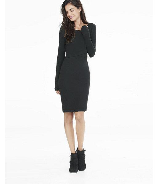 Express Women's Tees Black Plush Jersey T-shirt Dress