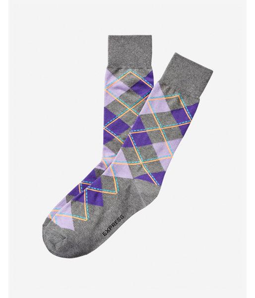 Express Mens Argyle Print Dress