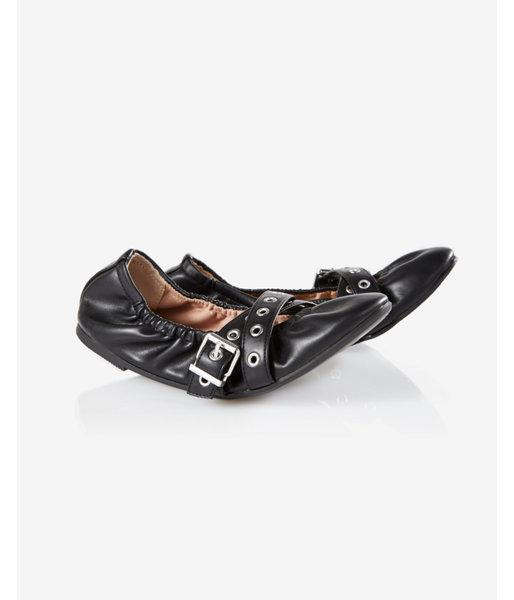 Express Womens Grommet Embellished Ballet Flat