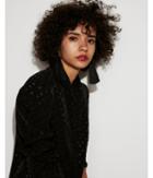 Express Womens Polka Dot Jacquard Drop Button Boyfriend Blazer
