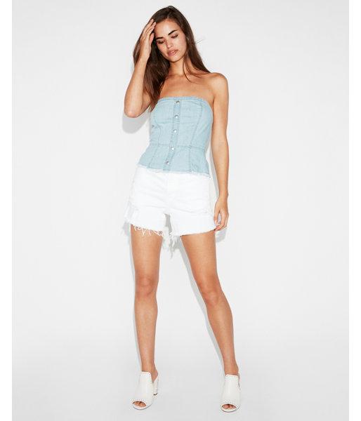Express Womens Denim Tube Top