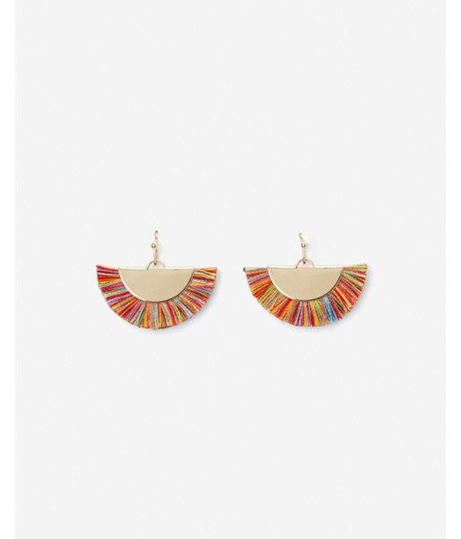 Express Womens Mini Fringe Drop Earrings