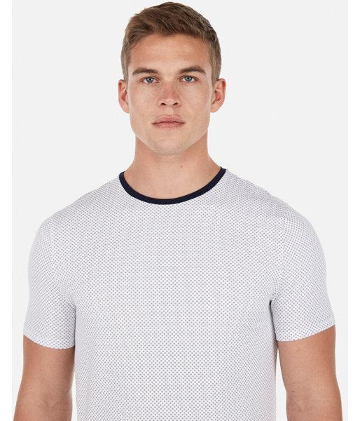 Express Mens Dot Print Moisture-wicking Performance Tee