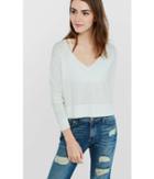 Express Women's Sweaters & Cardigans Deep V-neck Cut-out Zip Back