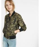 Express Womens Camouflage Bomber Jacket