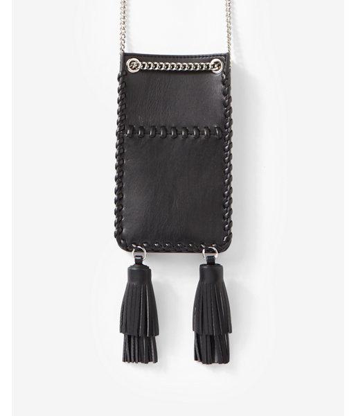 Express Womens Whipstitch Cellphone Cross Body Bag