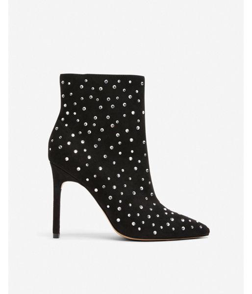 Express Womens Gemstone Heeled Booties