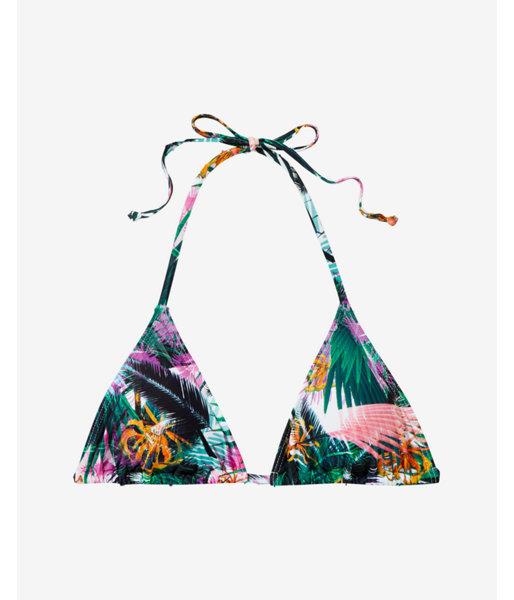 Express Womens Printed Adjustable Triangle Bikini Top